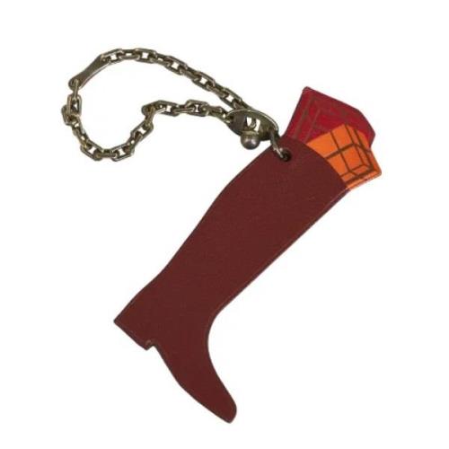 Pre-owned Leather key-holders Hermès Vintage , Red , Dames