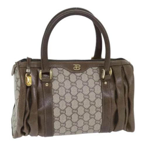 Pre-owned Leather gucci-bags Gucci Vintage , Beige , Dames