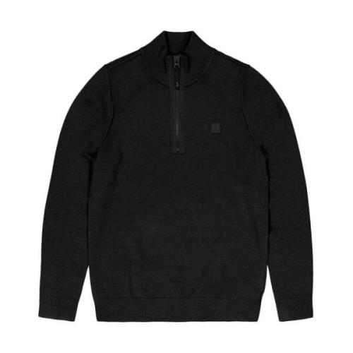 Clifden Halfzip Sweatshirt Butcher of Blue , Black , Heren