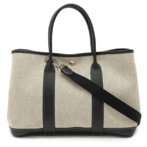 Pre-owned Canvas handbags Hermès Vintage , Beige , Dames