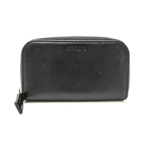 Pre-owned Leather key-holders Prada Vintage , Black , Dames