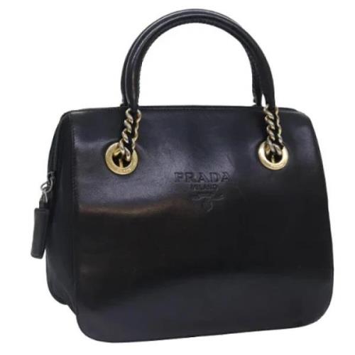 Pre-owned Leather handbags Prada Vintage , Black , Dames