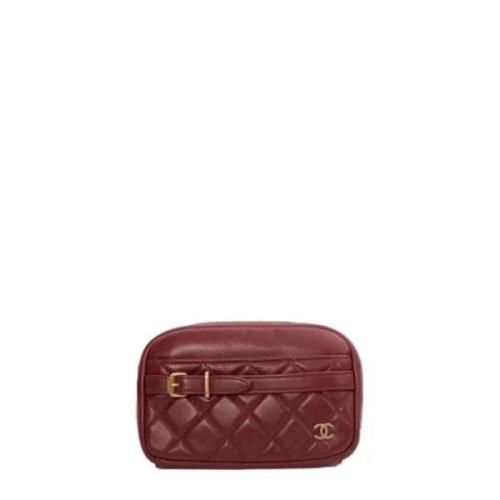 Pre-owned Leather chanel-bags Chanel Vintage , Red , Dames