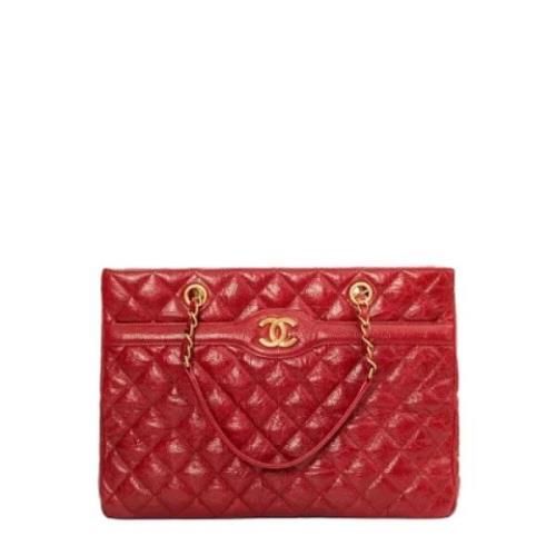 Pre-owned Leather chanel-bags Chanel Vintage , Red , Dames