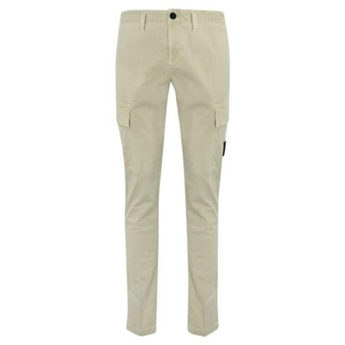 Cargo katoenen broek met zakken Stone Island , White , Heren