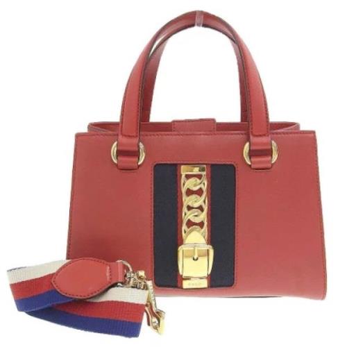 Pre-owned Leather handbags Gucci Vintage , Red , Dames