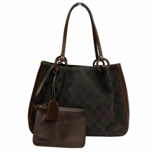 Pre-owned Canvas totes Gucci Vintage , Brown , Dames