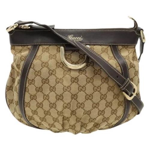 Pre-owned Canvas gucci-bags Gucci Vintage , Beige , Dames