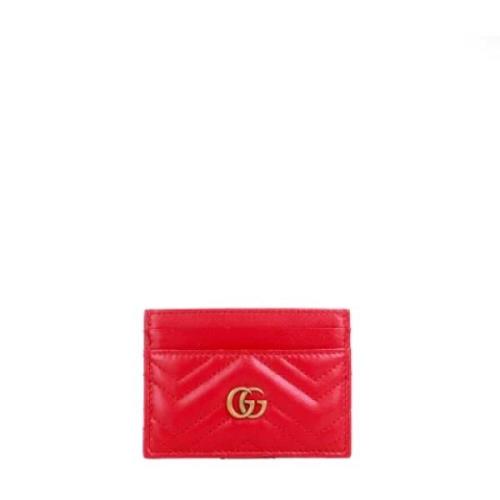 Pre-owned Leather wallets Gucci Vintage , Red , Dames