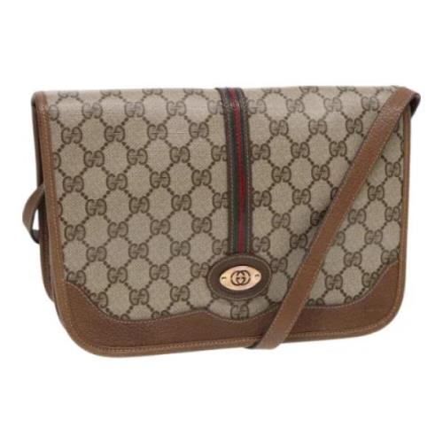 Pre-owned Leather gucci-bags Gucci Vintage , Beige , Dames