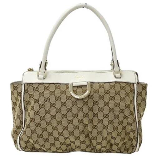 Pre-owned Canvas gucci-bags Gucci Vintage , Beige , Dames