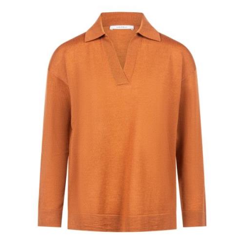 Stijlvolle Sweaters Collectie Maliparmi , Orange , Dames