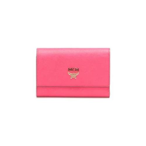 Pre-owned Leather wallets MCM Pre-owned , Pink , Dames