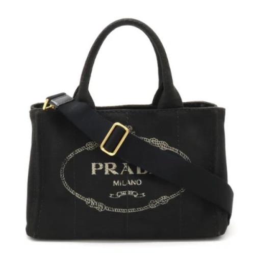 Pre-owned Canvas totes Prada Vintage , Black , Dames