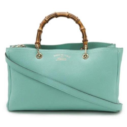 Pre-owned Leather gucci-bags Gucci Vintage , Blue , Dames