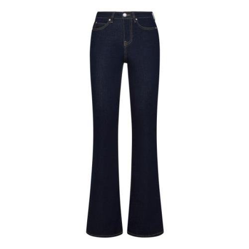 Blauwe Flared Jeans met Love Birds Borduursel Pinko , Blue , Dames