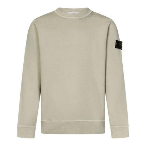 Beige Ribgebreide Trui met Badge Stone Island , Beige , Heren