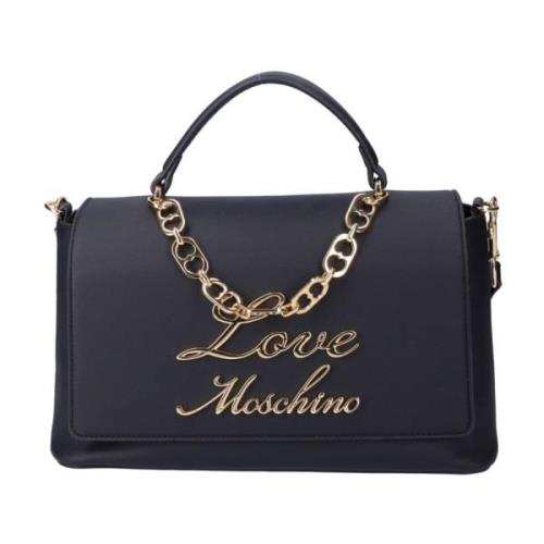 Zwarte synthetische damestas Moschino , Black , Dames