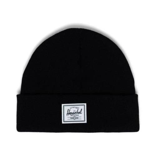 Elmer Shallow Beanie Katoenen Hoed Zwart Herschel , Black , Heren