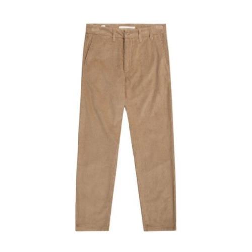 Reguliere Wijde Corduroy Broek Norse Projects , Brown , Heren