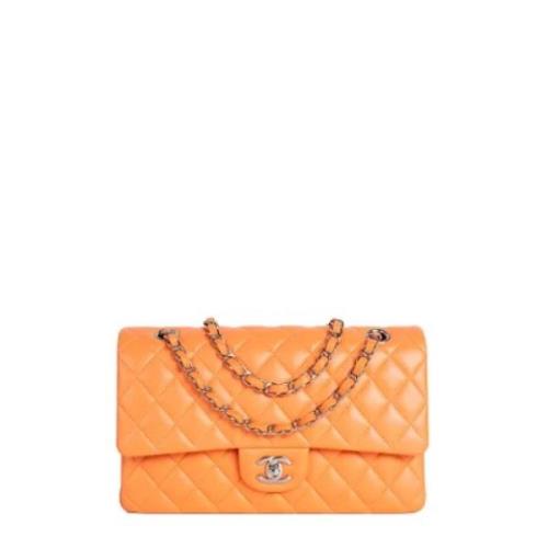 Pre-owned Leather chanel-bags Chanel Vintage , Orange , Dames