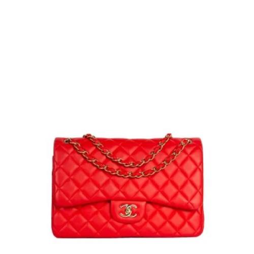 Pre-owned Leather chanel-bags Chanel Vintage , Red , Dames