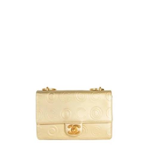 Pre-owned Leather chanel-bags Chanel Vintage , Yellow , Dames