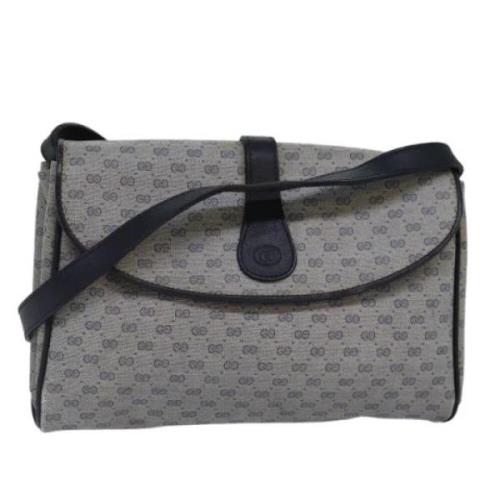 Pre-owned Canvas shoulder-bags Gucci Vintage , Blue , Dames