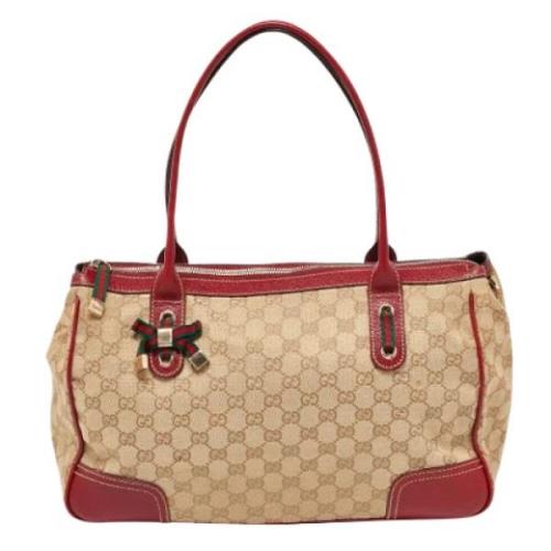 Pre-owned Canvas gucci-bags Gucci Vintage , Beige , Dames