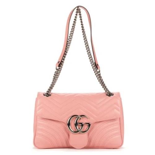 Pre-owned Leather handbags Gucci Vintage , Pink , Dames