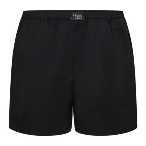 Zwarte Elastische Taille Shorts Regular Fit Coperni , Black , Dames