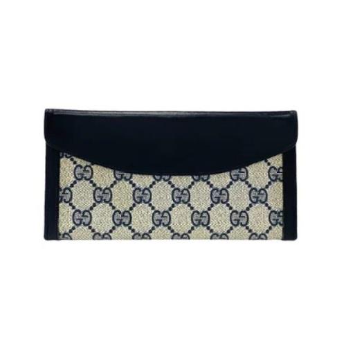 Pre-owned Leather wallets Gucci Vintage , Blue , Dames