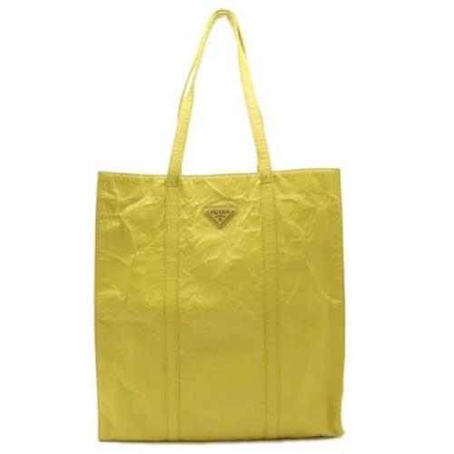 Pre-owned Leather totes Prada Vintage , Yellow , Dames