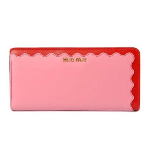 Pre-owned Leather wallets Miu Miu Pre-owned , Red , Dames