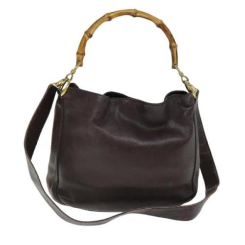 Pre-owned Leather gucci-bags Gucci Vintage , Brown , Dames