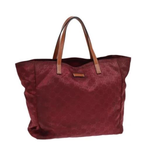 Pre-owned Canvas totes Gucci Vintage , Red , Dames