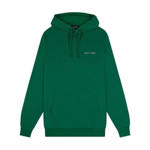 Groene Geborduurde Hoodie Lente/Zomer 2024 Lyle & Scott , Green , Here...