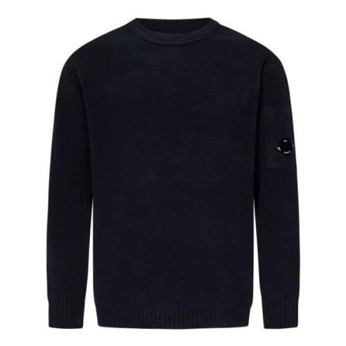 Blauwe Sweater met Ritssluiting C.p. Company , Blue , Heren