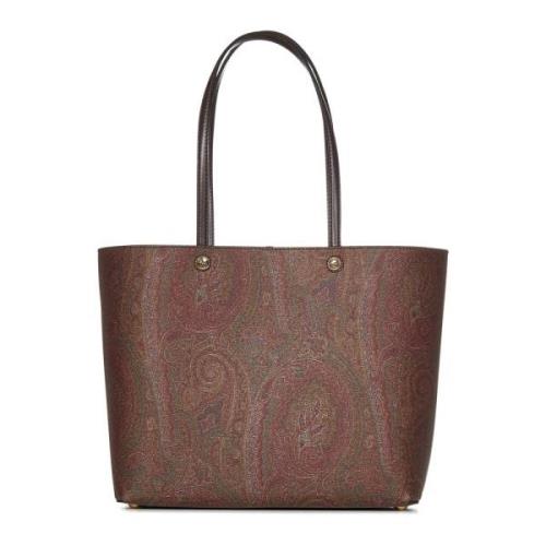 Bruine Paisley Jacquard Schoudertas Etro , Brown , Dames