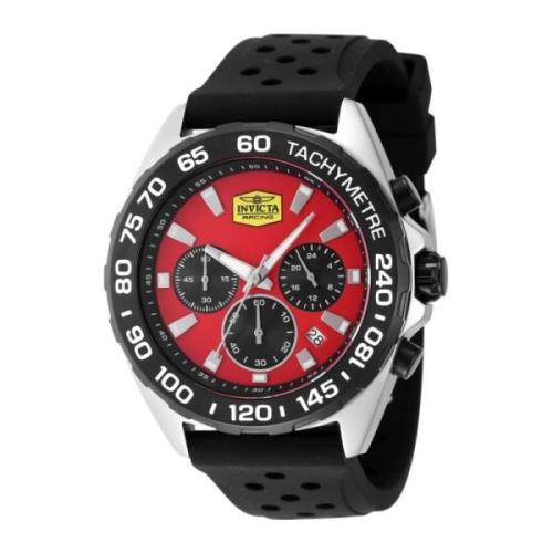 Racing Heren Quartz Horloge - Rode Wijzerplaat Invicta Watches , Gray ...