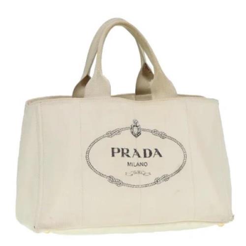 Pre-owned Canvas handbags Prada Vintage , Beige , Dames