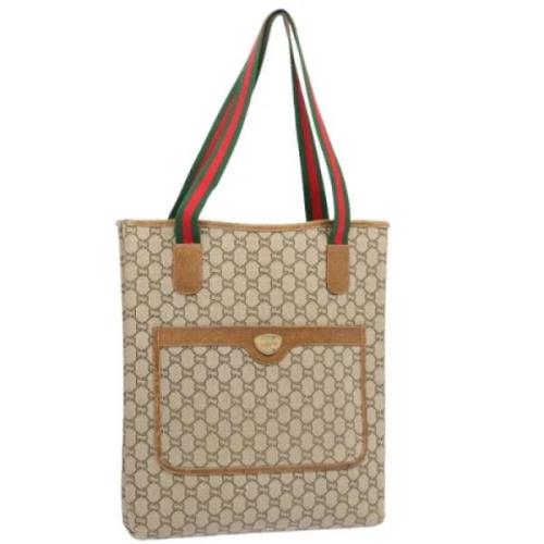 Pre-owned Leather gucci-bags Gucci Vintage , Beige , Dames