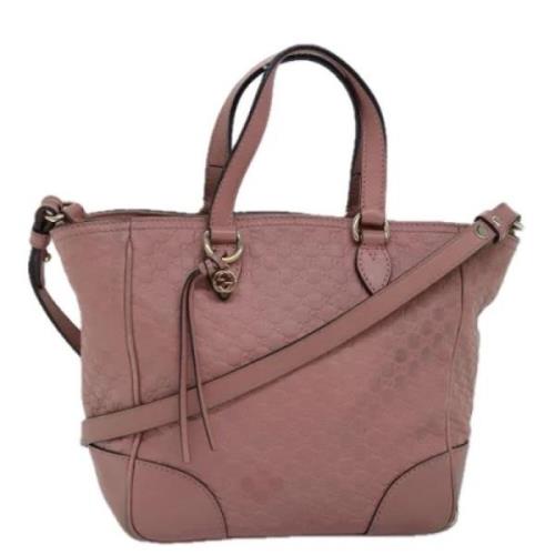 Pre-owned Leather gucci-bags Gucci Vintage , Pink , Dames