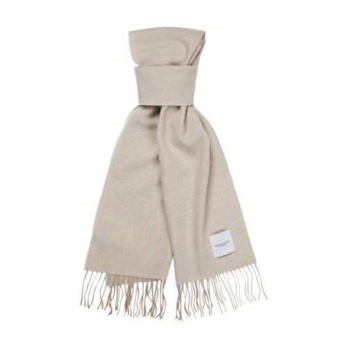 Lamswol Off White Shawl Profuomo , Beige , Heren