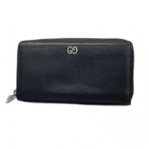 Pre-owned Leather wallets Gucci Vintage , Black , Dames