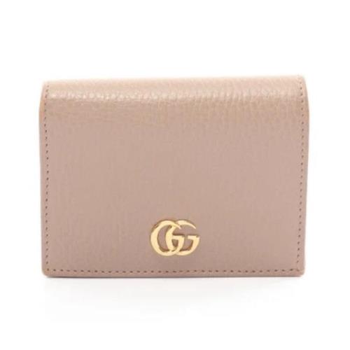 Pre-owned Leather wallets Gucci Vintage , Beige , Dames