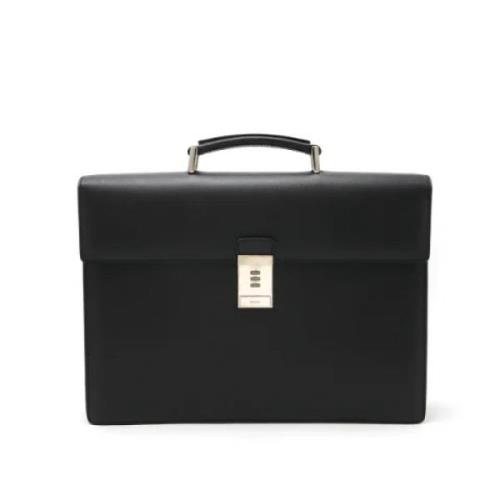 Pre-owned Leather briefcases Prada Vintage , Black , Dames