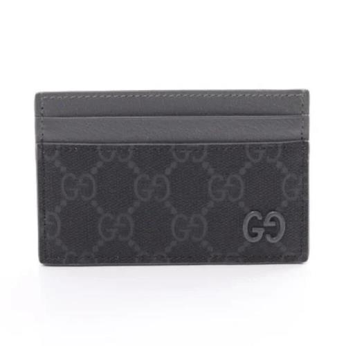 Pre-owned Leather wallets Gucci Vintage , Black , Dames