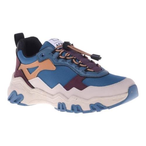 Trainers in blue eco-leather Baldinini , Multicolor , Dames