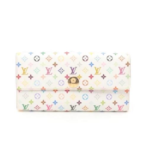 Pre-owned Leather wallets Louis Vuitton Vintage , White , Dames